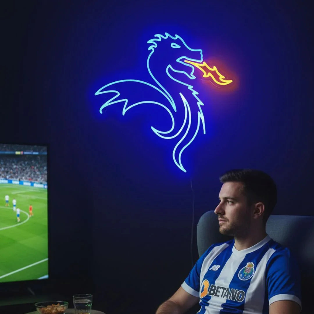 FC Porto Dragon LED Neon Sign – Officially Licensed Light Decor