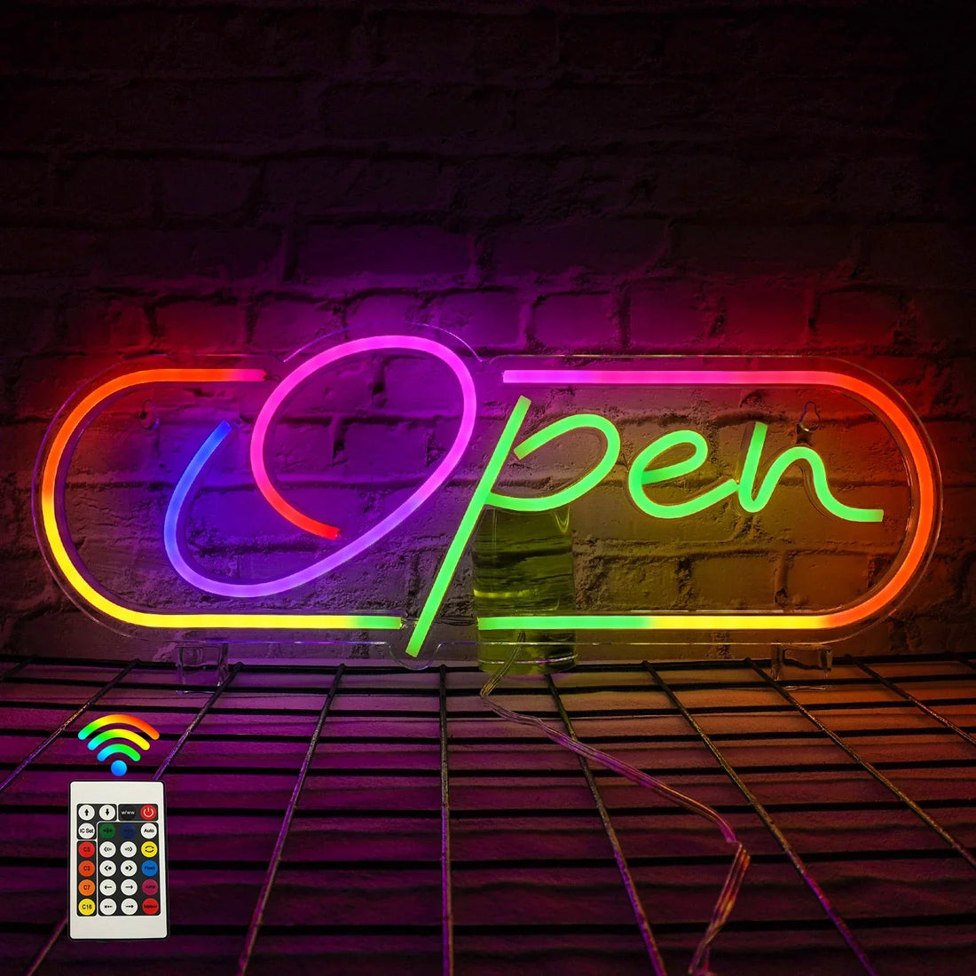 Open Sign in RGB Colors โ USB Powered