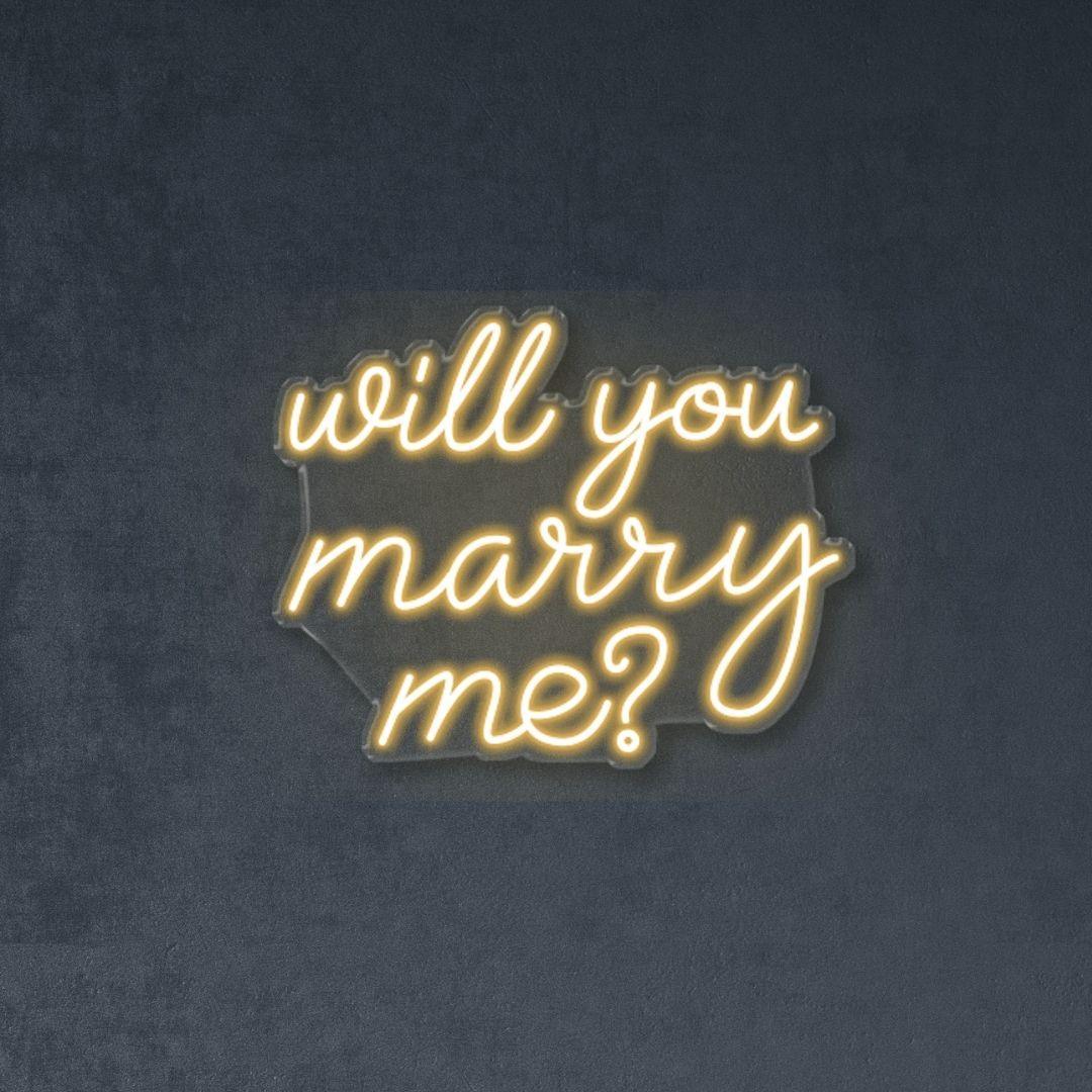 Will You Marry Me Sign Led Neon Sign Neonific