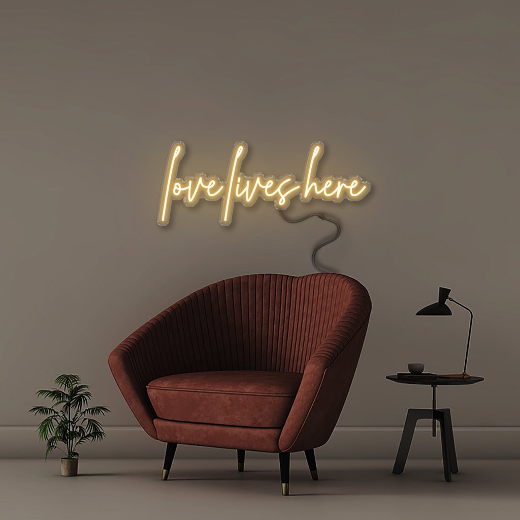 Love lives here - Neonific - LED Neon Signs - 75 CM - Warm White