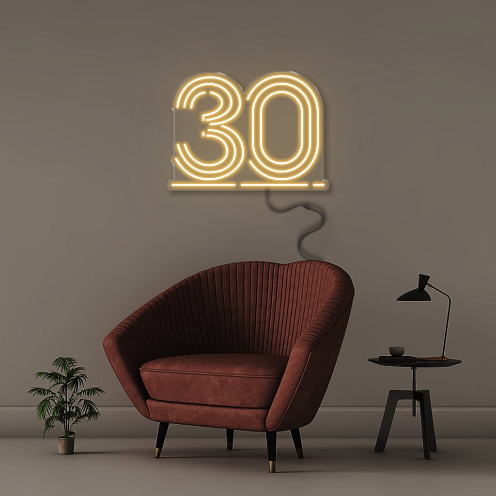 30 Birthday - Neonific - LED Neon Signs - 61cm (24") - Indoors