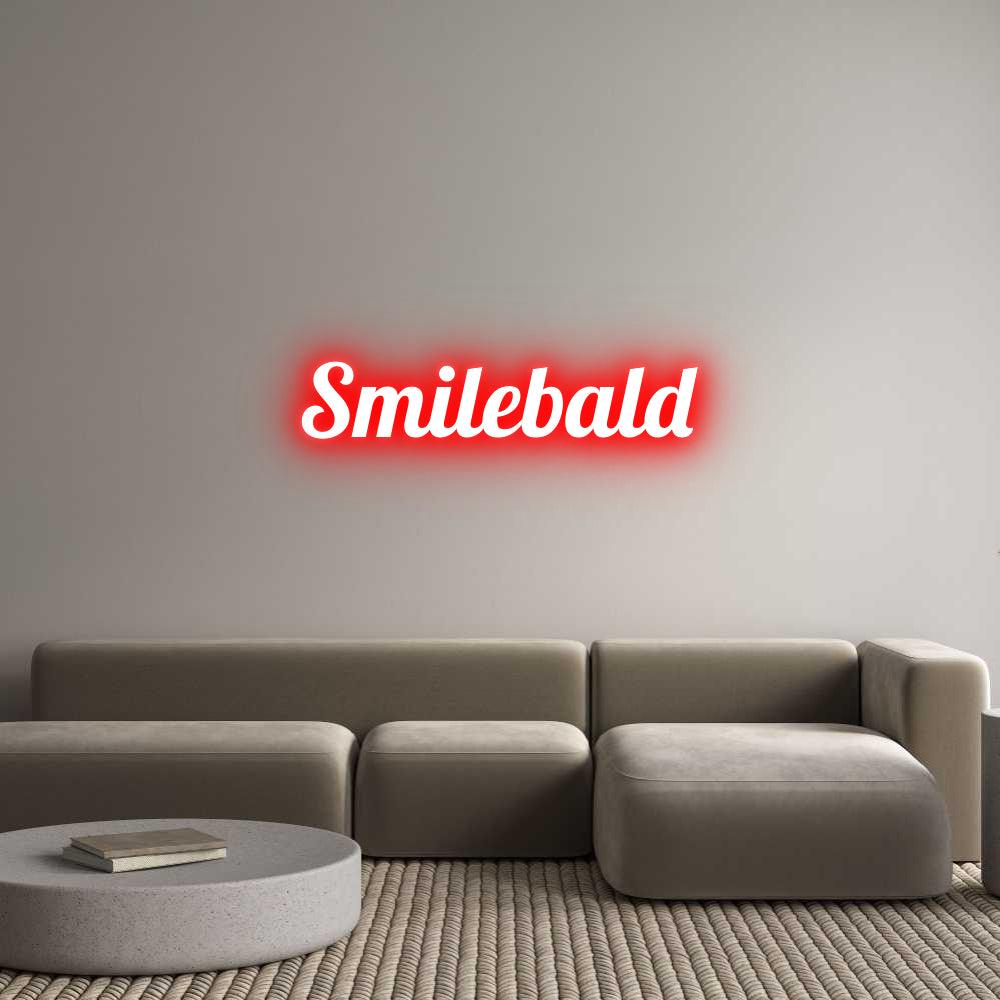 Enseigne LED néon personnalisée: Smilebald