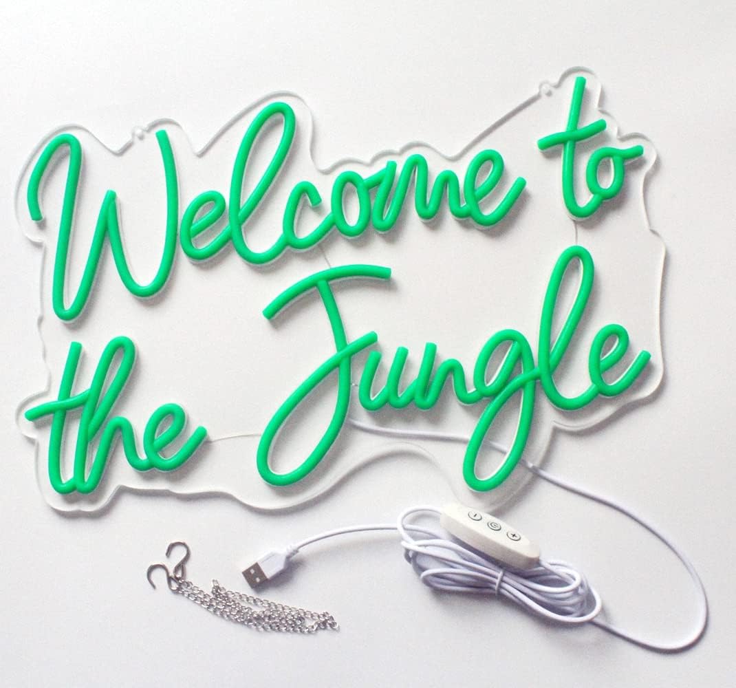 Welcome to the Jungle LED Neon Sign (USB-Dimmable)