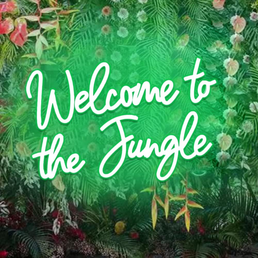 Welcome to the Jungle LED Neon Sign (USB-Dimmable)