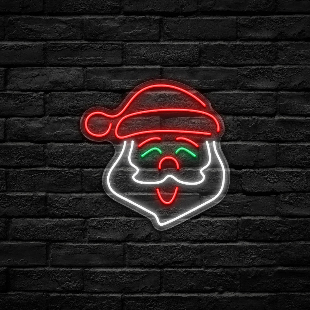 Santa Face LED Neon Sign (USB-Dimmable 34cm x 35cm)