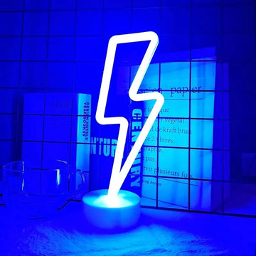 Lightning Bolt LED Neon Table Lamp