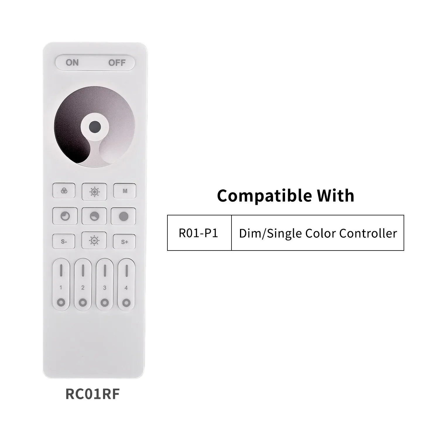 UL-Listed 2.4GHz RF LED Controller with Remote – Dimmable for DIM, CCT, RGB, RGBW, RGBCCT LED Strips (DC 12V–24V, Max 288W)