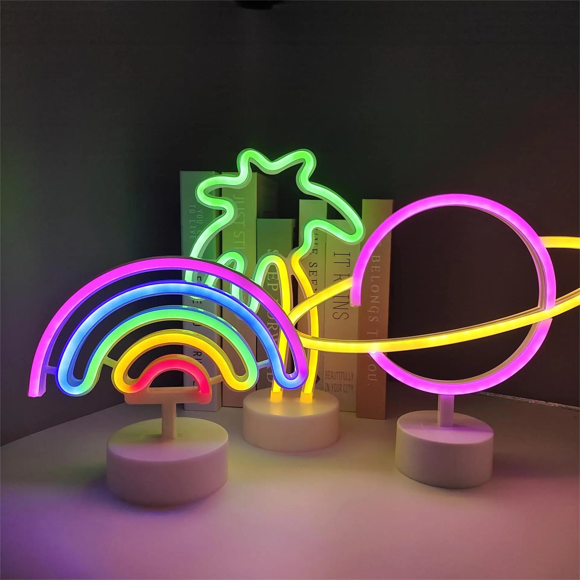 Lightning Bolt LED Neon Table Lamp