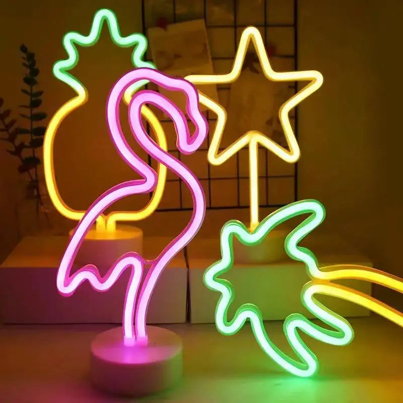 Lightning Bolt LED Neon Table Lamp