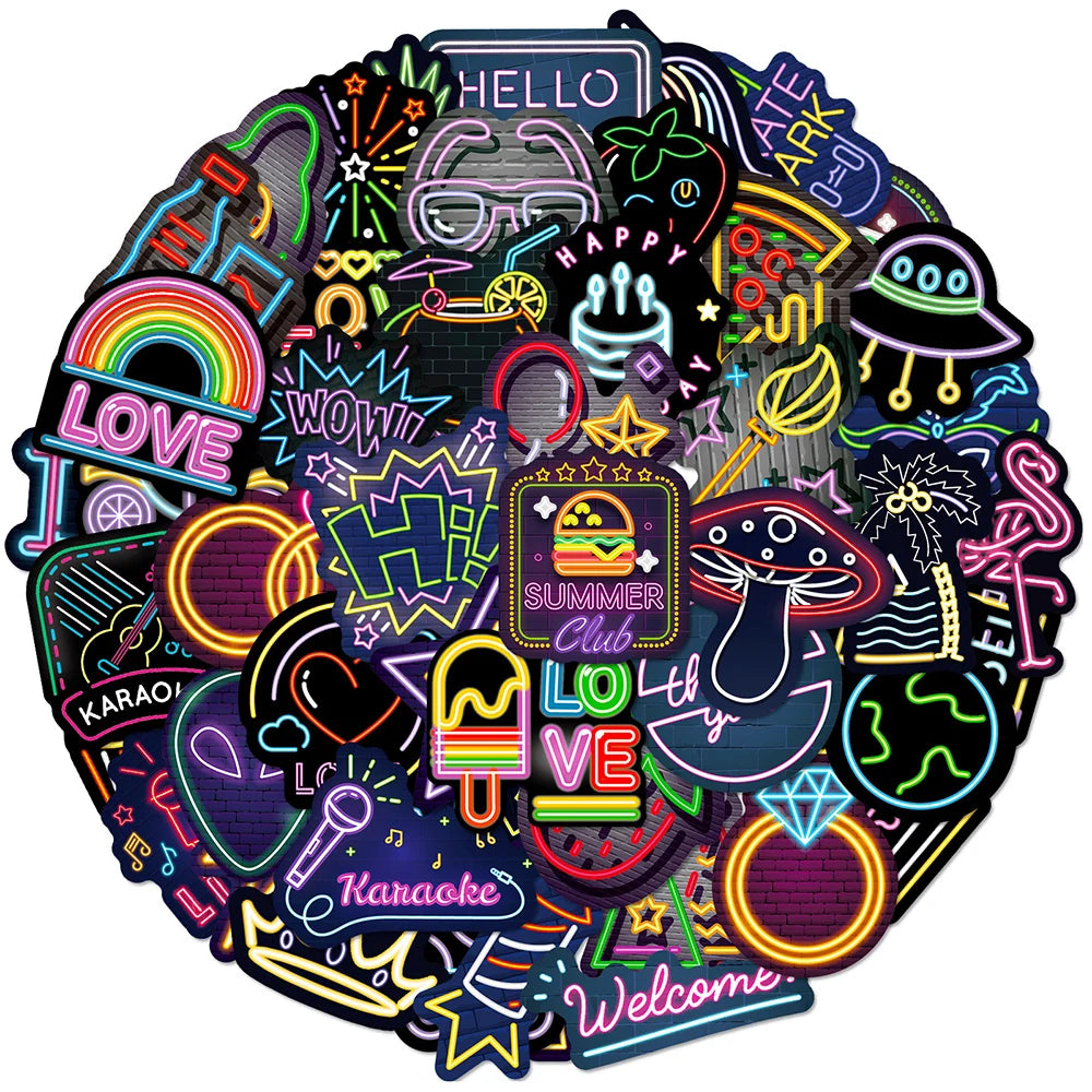 Neon Stickers