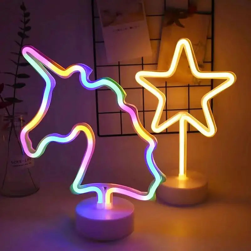 Lightning Bolt LED Neon Table Lamp