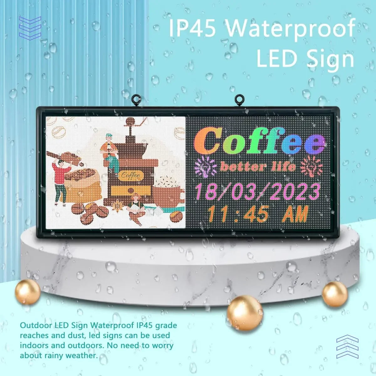 Programable Led Sign Outdoor Programmable Outdoor LED Display Sign – P6 Full Color (40