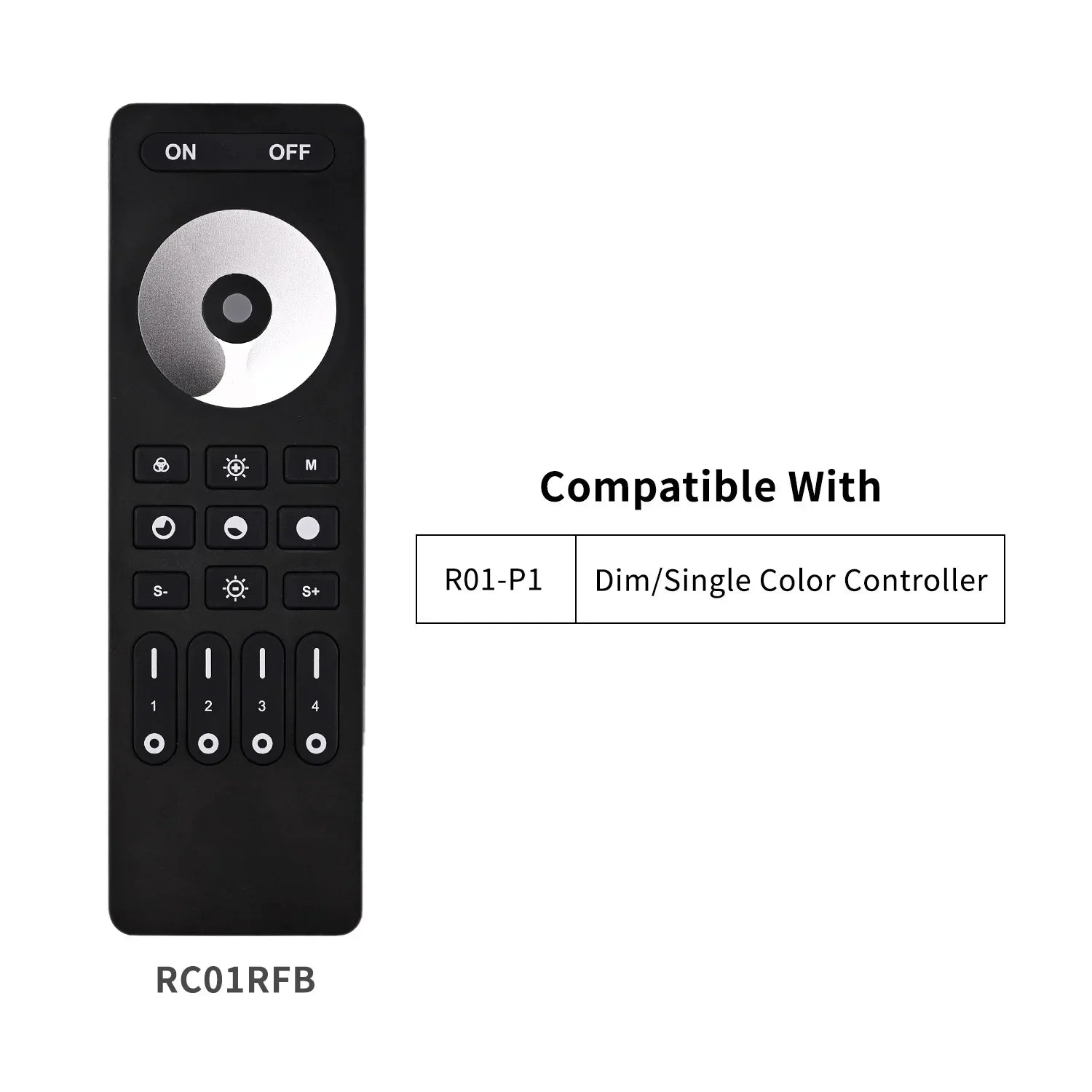 UL-Listed 2.4GHz RF LED Controller with Remote – Dimmable for DIM, CCT, RGB, RGBW, RGBCCT LED Strips (DC 12V–24V, Max 288W)