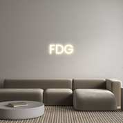 Enseigne LED néon personnalisée : FDG