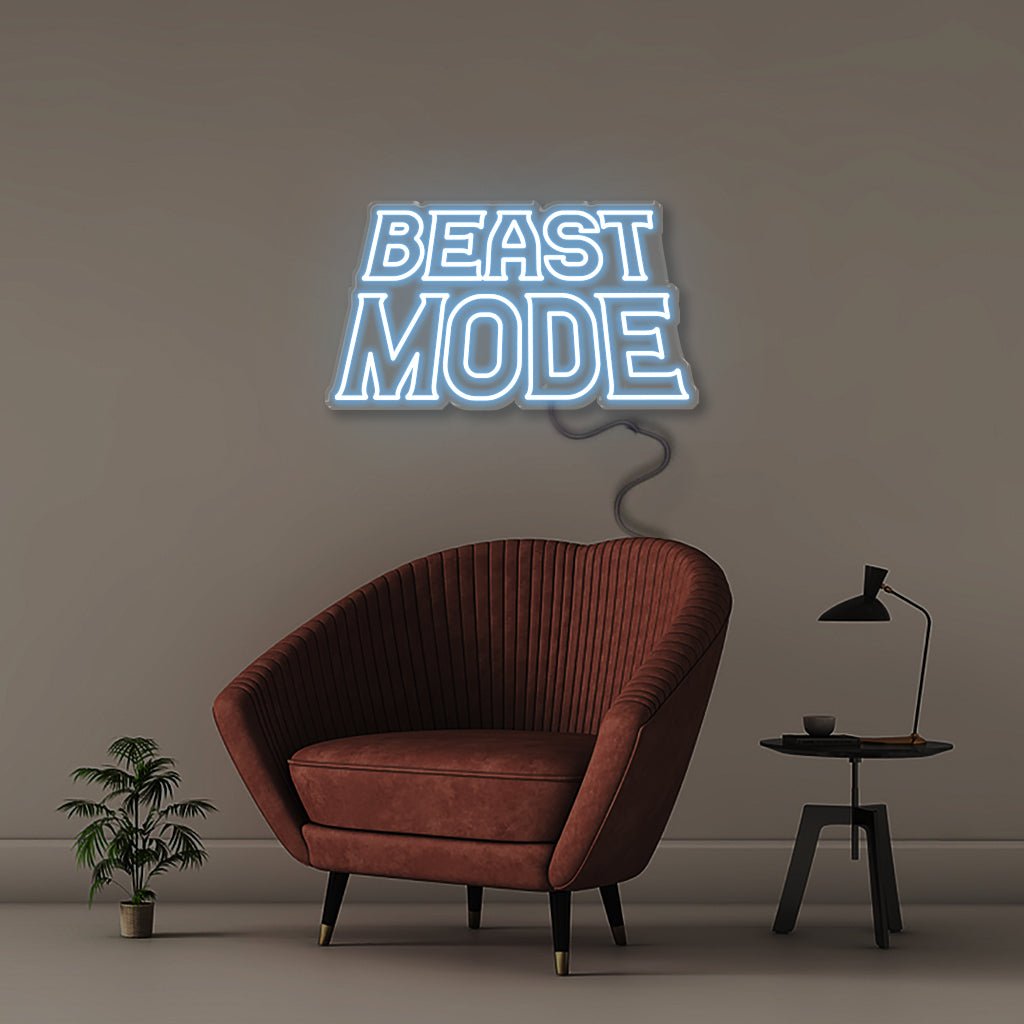 Beastmode - Neonific - LED Neon Signs - 18" (46cm) - Light Blue