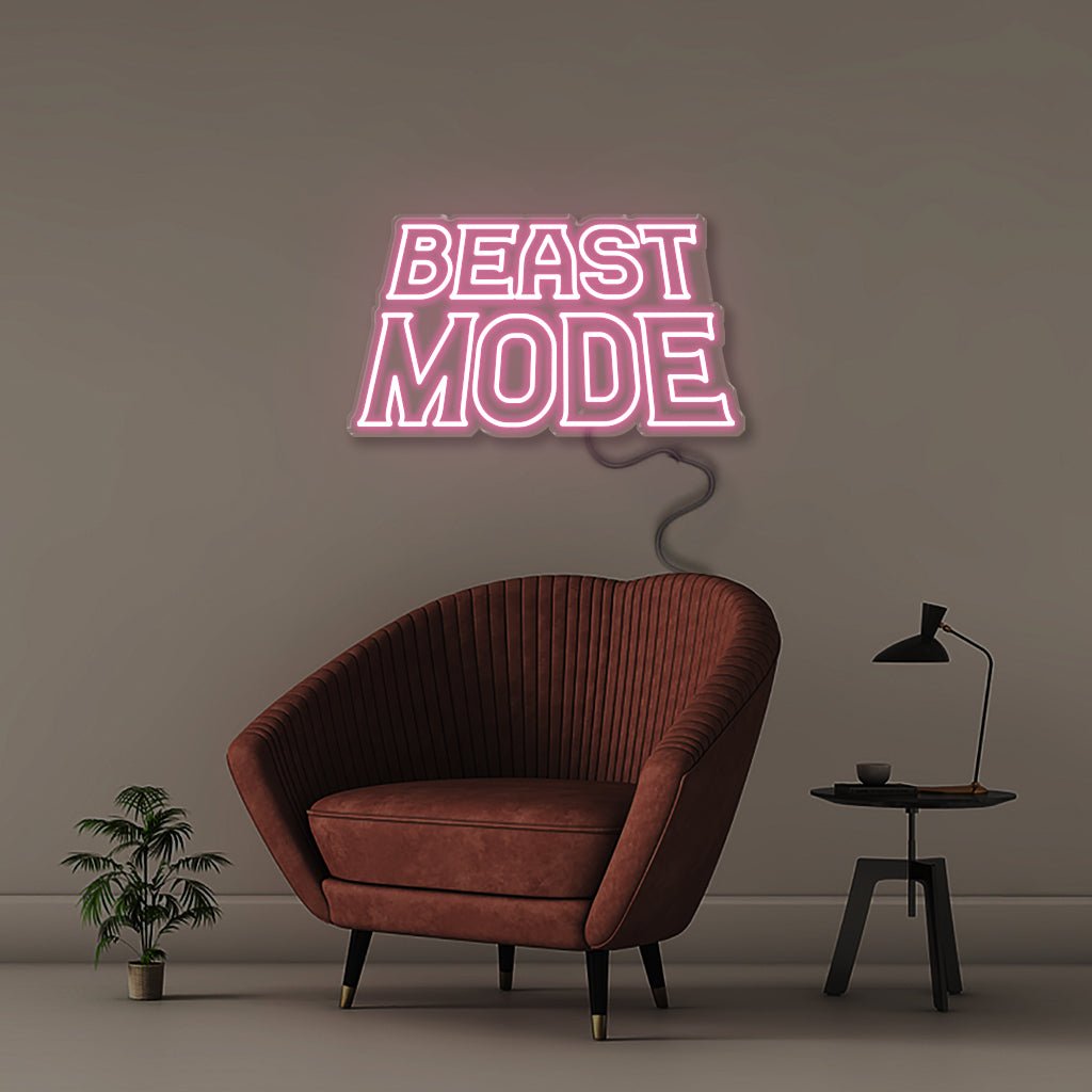 Beastmode - Neonific - LED Neon Signs - 18" (46cm) - Light Pink