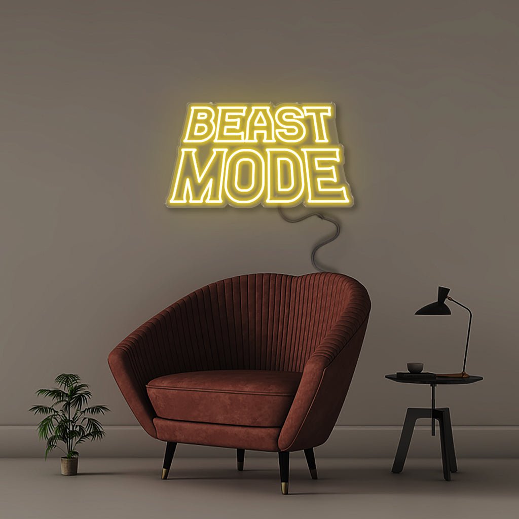 Beastmode - Neonific - LED Neon Signs - 18" (46cm) - Yellow