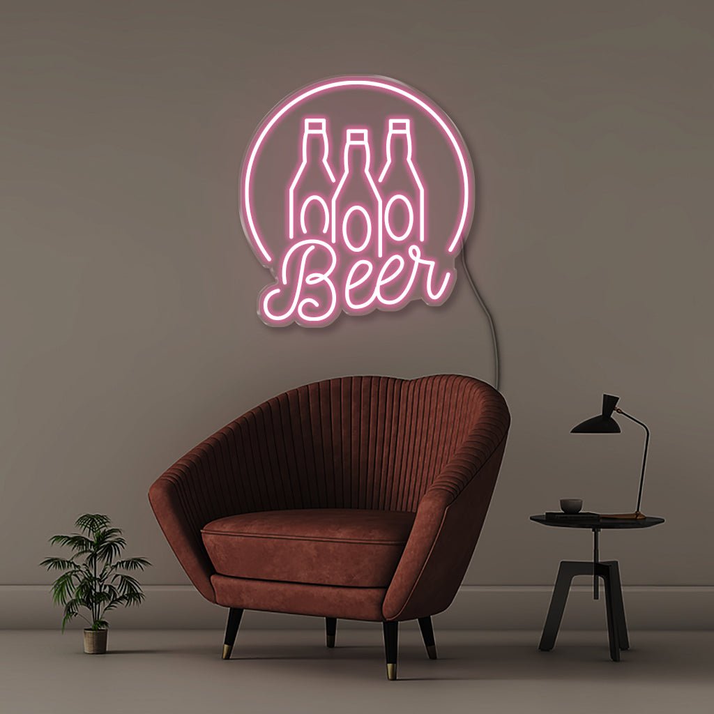 Beers - Neonific - LED Neon Signs - 18" (46cm) - Light Pink