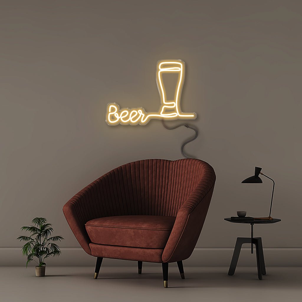 Beers - Neonific - LED Neon Signs - 18" (46cm) - Warm White