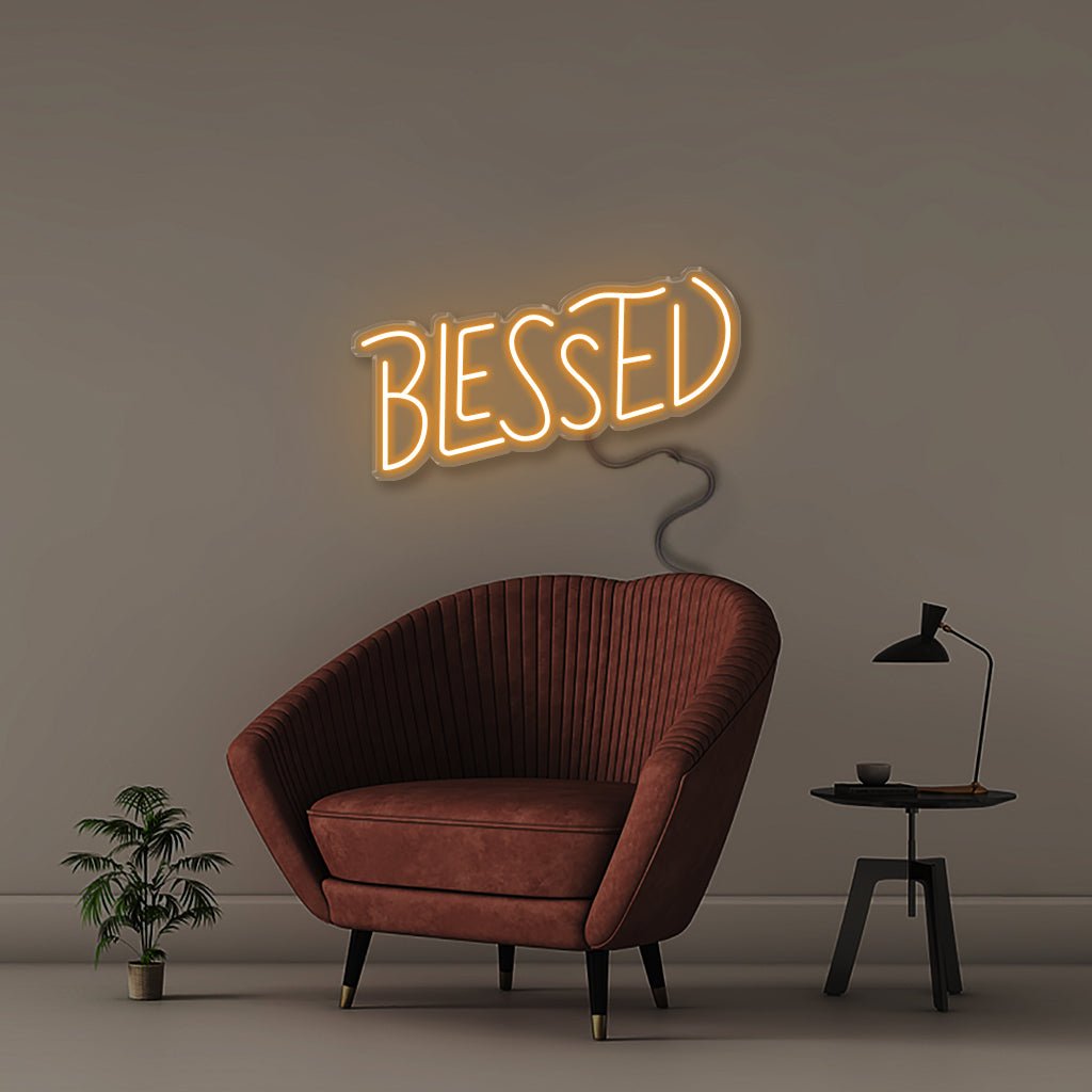 Blessed 2 - Neonific - LED Neon Signs - 18" (46cm) - Orange