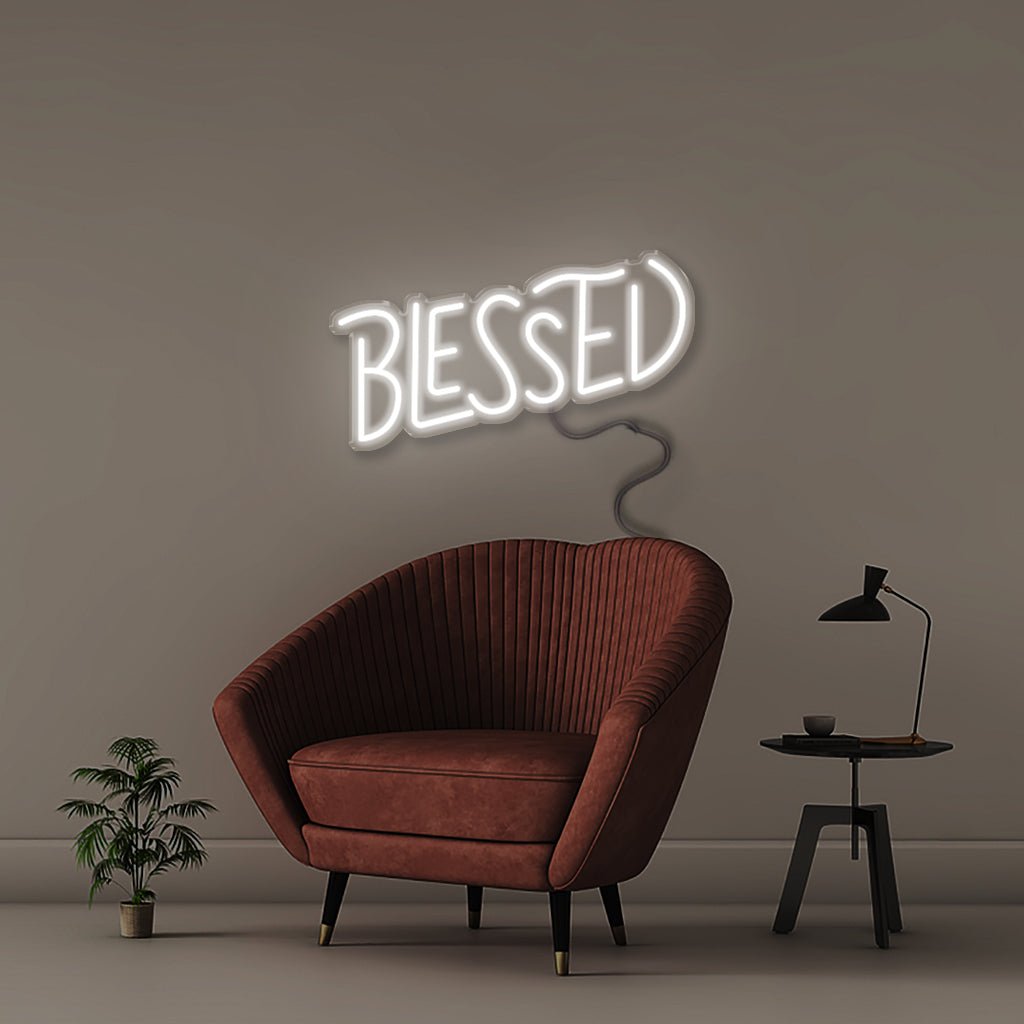 Blessed 2 - Neonific - LED Neon Signs - 18" (46cm) - White