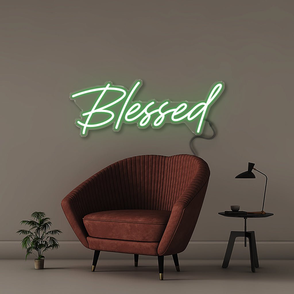 Blessed - Neonific - LED Neon Signs - 18" (46cm) - Green