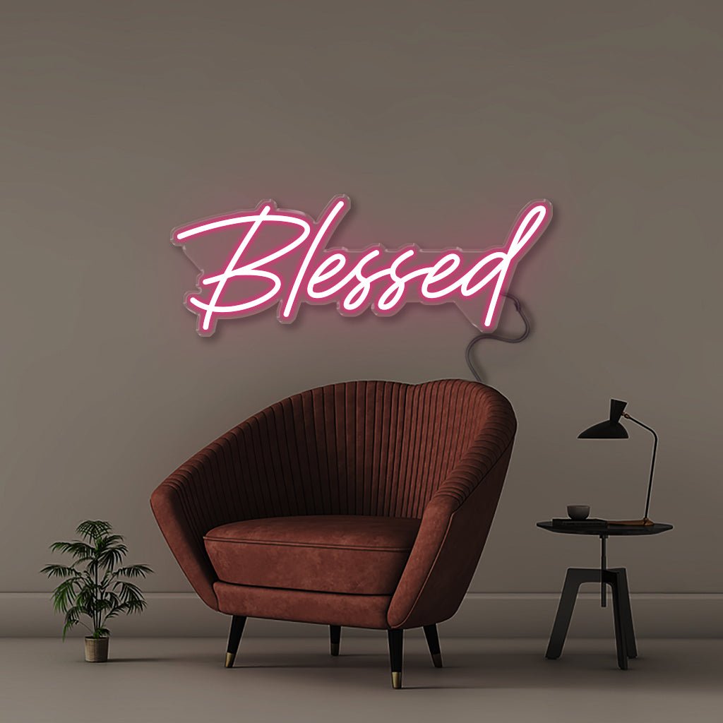 Blessed - Neonific - LED Neon Signs - 18" (46cm) - Pink