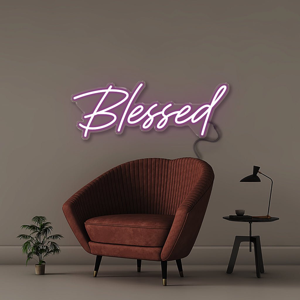 Blessed - Neonific - LED Neon Signs - 18" (46cm) - Purple