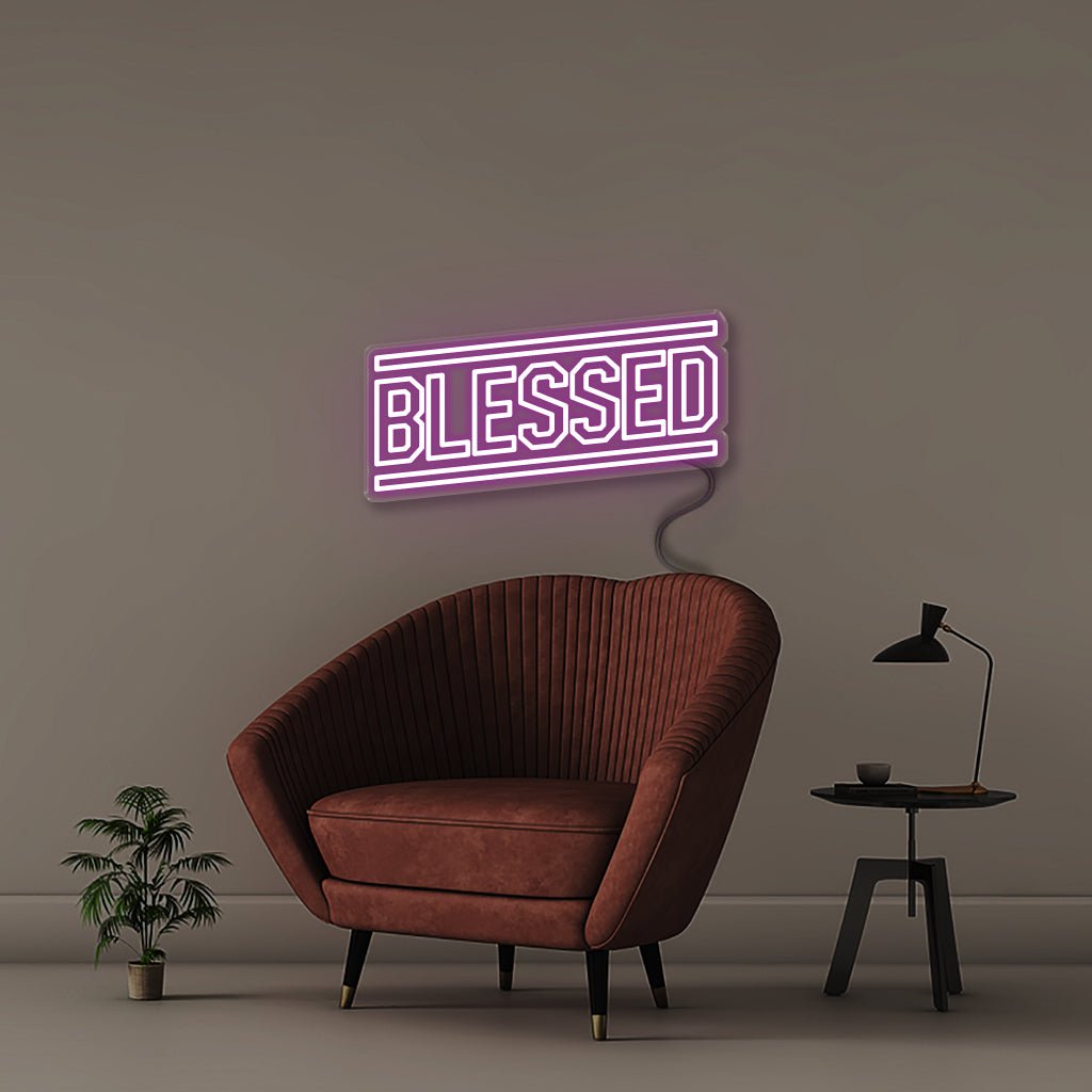 Blessed - Neonific - LED Neon Signs - 18" (46cm) - Purple