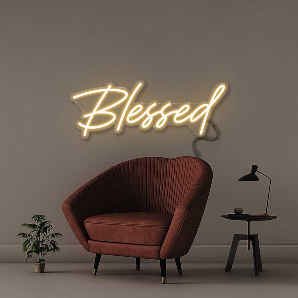 Blessed - Neonific - LED Neon Signs - 18" (46cm) - Warm White