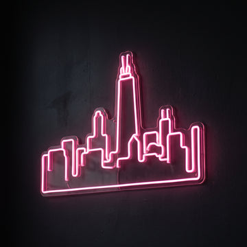 Boston Skyline Neon Sign