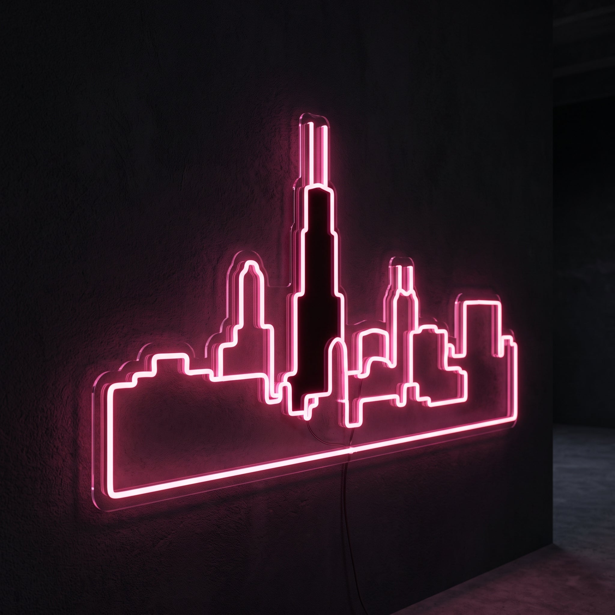 Chicago Skyline Neon Sign