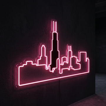 Chicago Skyline Neon Sign