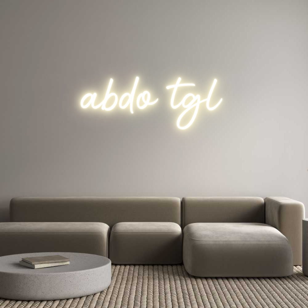 Custom LED Neon Sign: abdo tgl - Neonific - LED Neon Signs - -