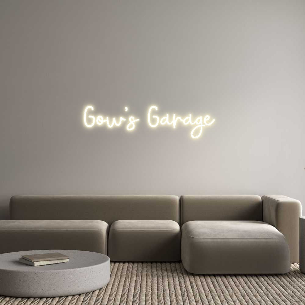 Custom LED Neon Sign: Gow’s Garage - Neonific - LED Neon Signs - -