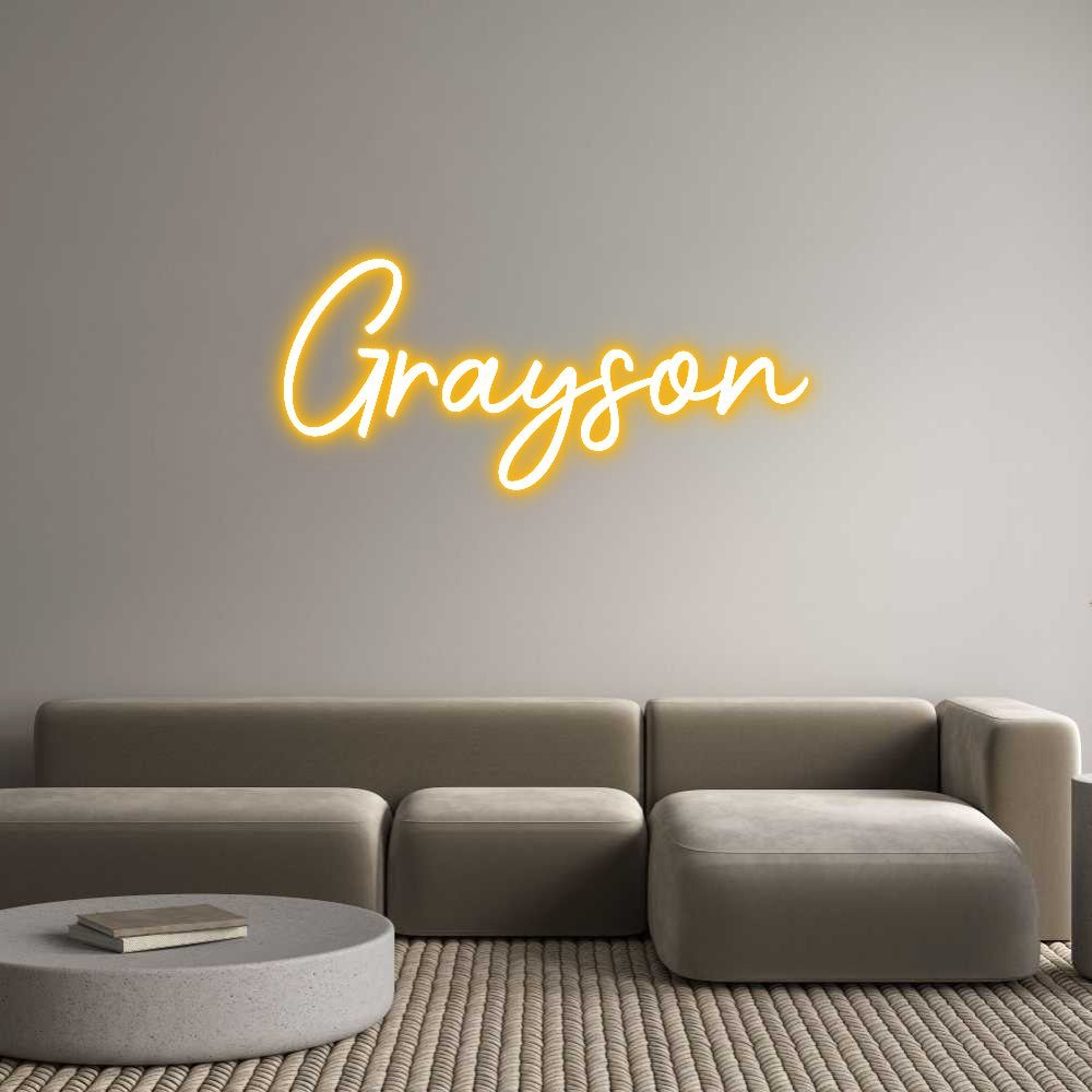 Custom LED Neon Sign: Grayson - Neonific - LED Neon Signs - -