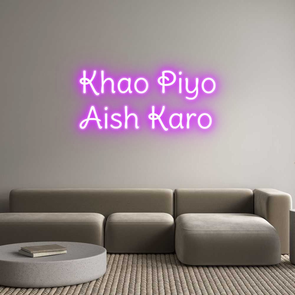 Custom LED Neon Sign: Khao Piyo A... - Neonific - LED Neon Signs - -