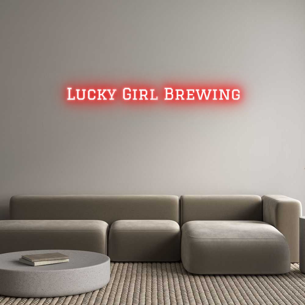 Custom LED Neon Sign: Lucky Girl Br... - Neonific - LED Neon Signs - -