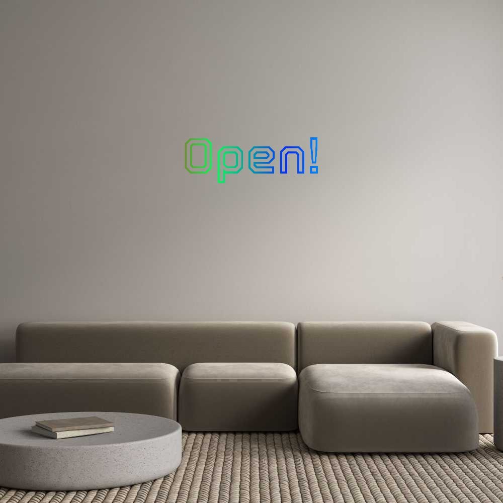 Custom LED Neon Sign: Open! - Neonific - LED Neon Signs - -