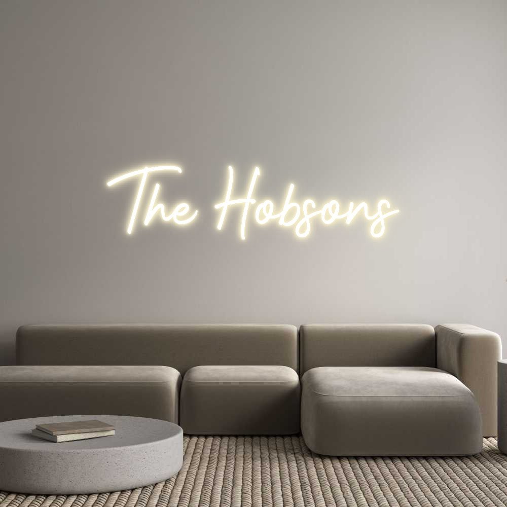 Custom Wedding LED Neon Sign: The Hobsons - Neonific - LED Neon Signs - -