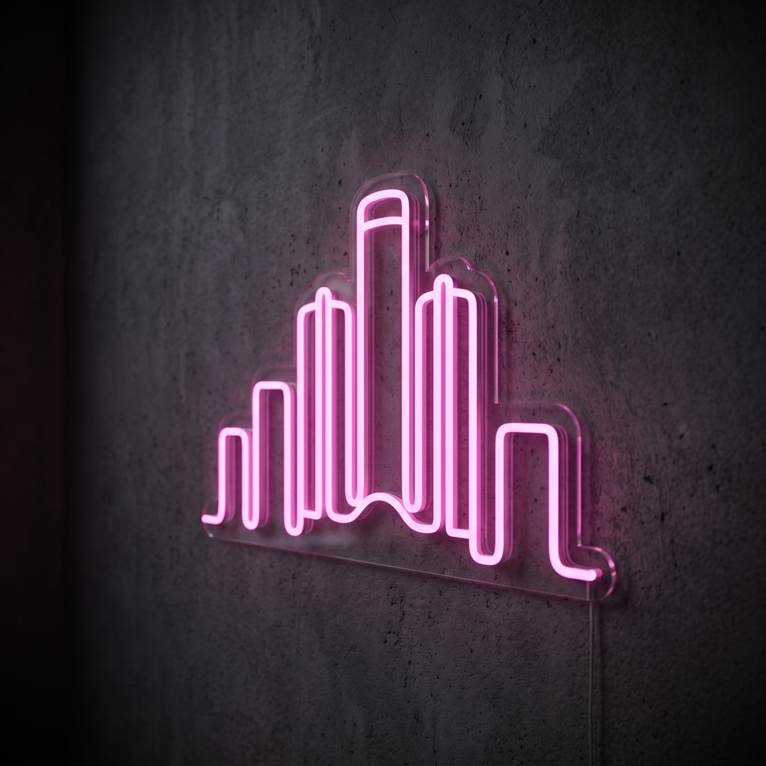 Detroit Skyline Neon Sign