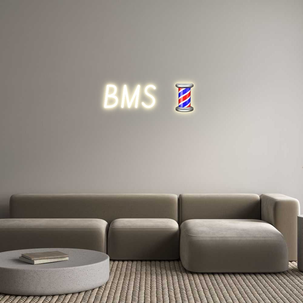Enseigne LED néon personnalisée: BMS 💈 - Neonific - LED Neon Signs - -