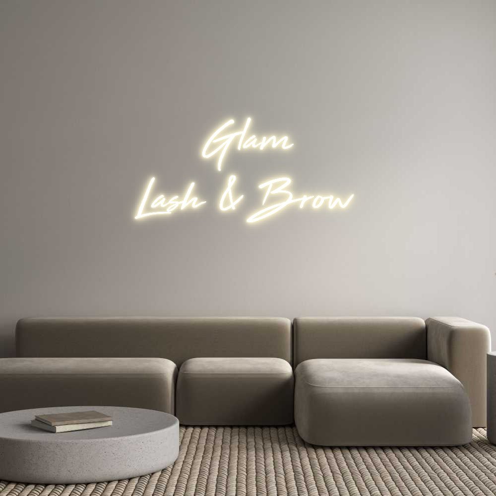 Enseigne LED néon personnalisée: Glam Lash &... - Neonific - LED Neon Signs - -