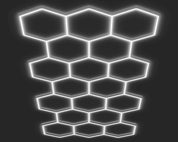 Hexagonal Lights - Neonific - LED Neon Signs - Cool White - 18 Hexagons