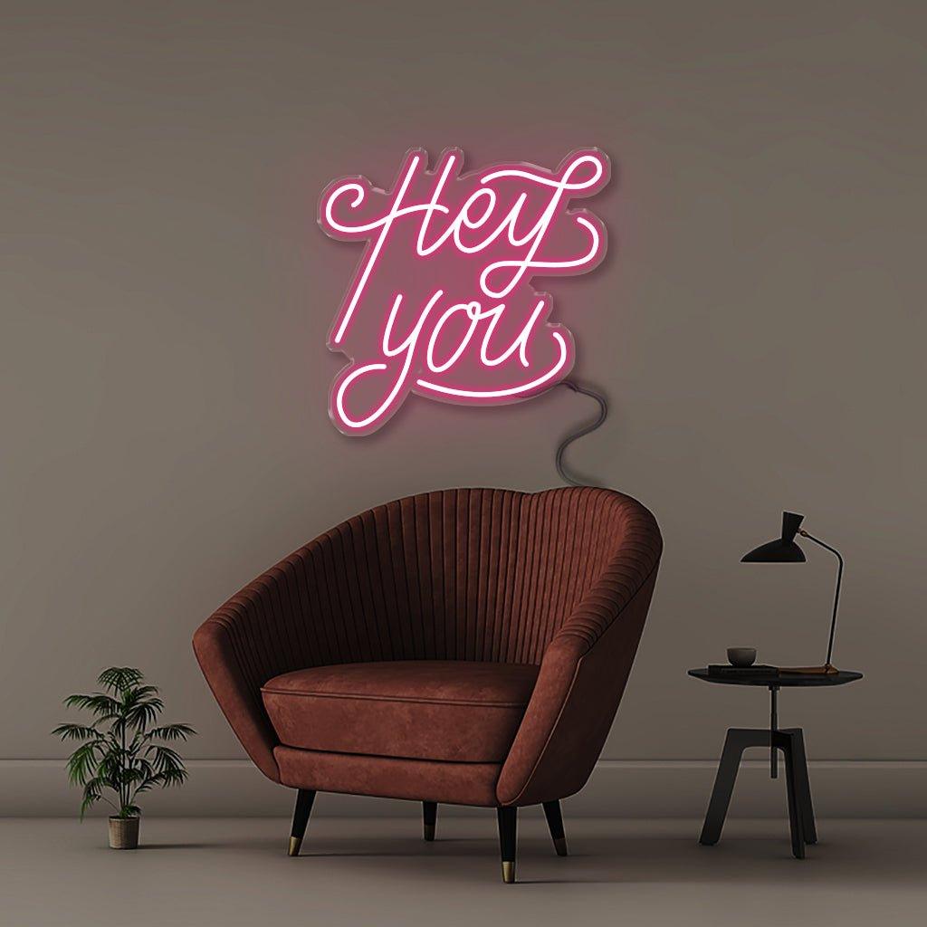 Hey You! - Neonific - LED Neon Signs - 18" (46cm) - Pink