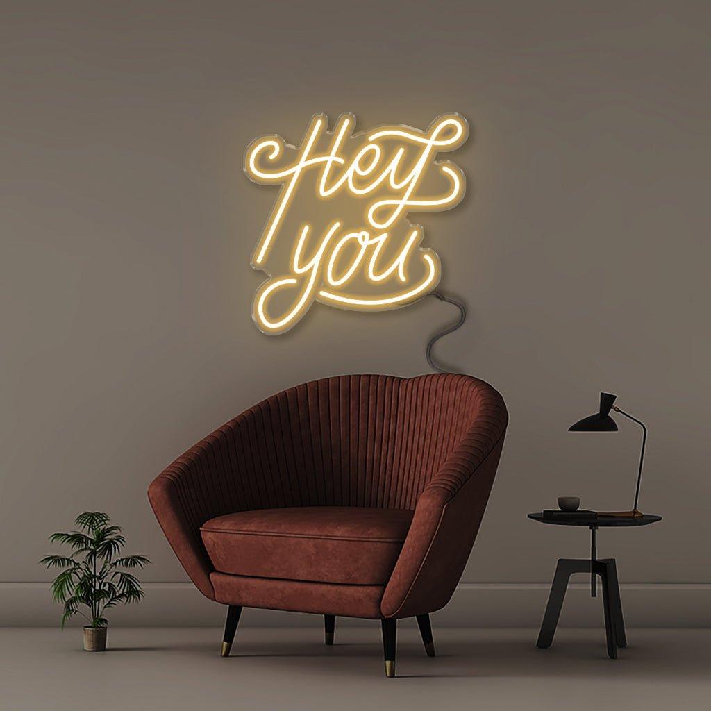 Hey You! - Neonific - LED Neon Signs - 18" (46cm) - Warm White