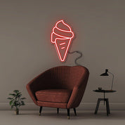 Ice Cream Cone - Neonific - LED Neon Signs - 50 CM - Blue