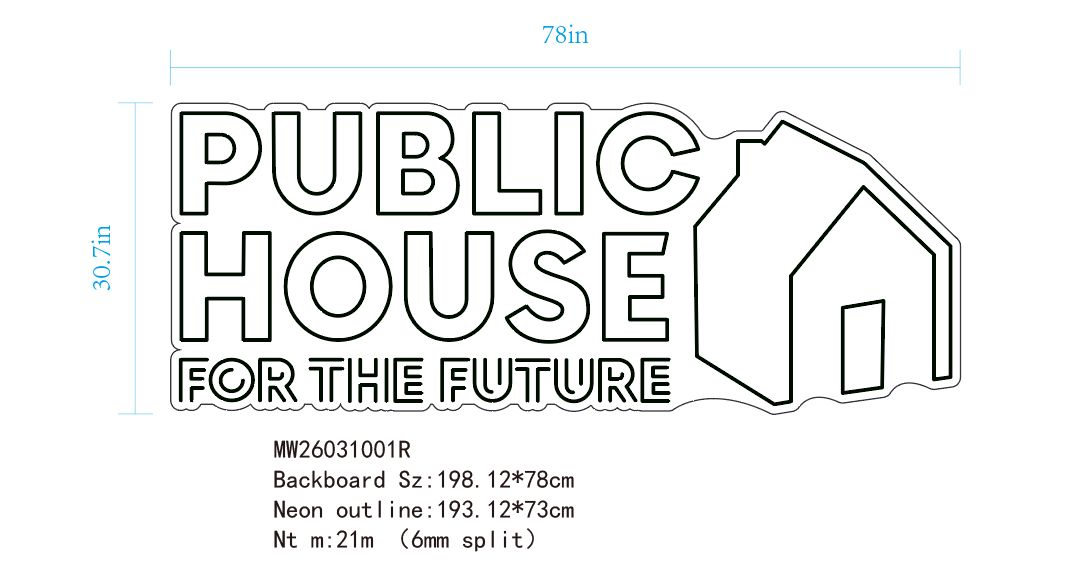 Custom LED Neon Sign "PUBLIC HOUSE"