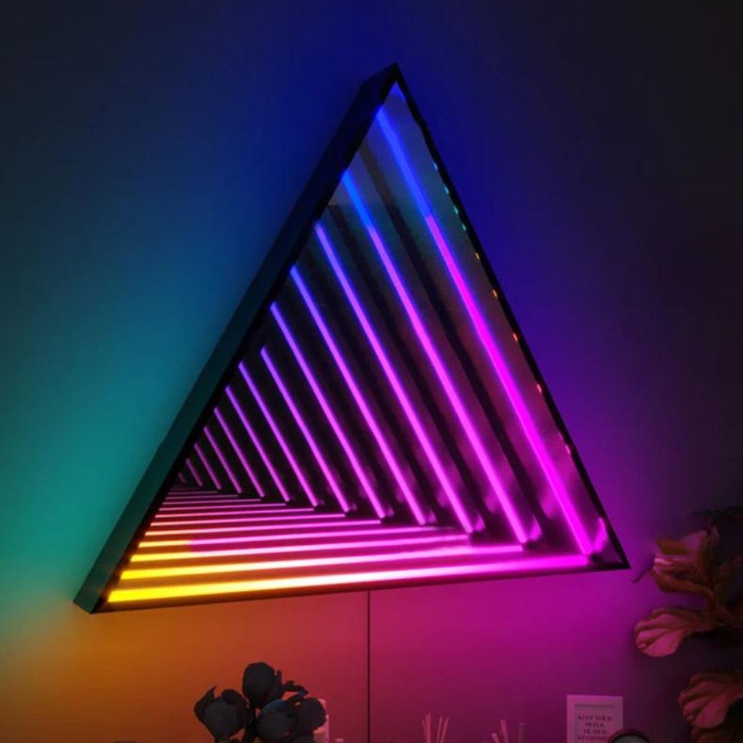 Infinity Mirror Triangular - Neonific - LED Neon Signs - 12" (30cm) -