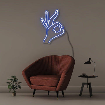 Ok sign - Neonific - LED Neon Signs - 50 CM - Blue